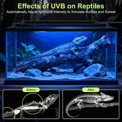 8W LED UVB Light for Reptiles Terrarium Light Extendable Reptile Tank Light w…