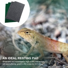 4Pcs Polyester Fabric Reptile Carpet Dark Green Comfortable Terrarium Liner