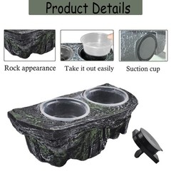 Reptile Feeding Ledge with Suction Cups,Crested Gecko Feeder Ledges with 2 Pc