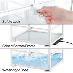 30 Gallon Reptile Tank 18″ x 18″ x 24″ Reptile Terrarium, Full View Glass Ter…