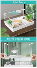 Acrylic Turtle Tank 400 with Water Pump, Filter, Multifunctional Area, X0033L6G…