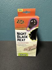 Zilla Reptile Terrarium Incandescent Heat Bulb, Night Black, 75 Watts, Pack of 1