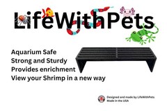 LifeWithPets Aquarium Shrimp Hide, Breeding Shrimp Hide Tunnel & Cave Black (…
