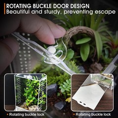 GTSEEMUU Jumping Spider Enclosure, Insect 4.7″ x 4.3″ x 7.8″, Clear