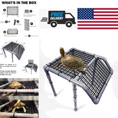 Large Turtle Basking Area 13 Inch Platform with Suction Cups for Aquatic Tanks