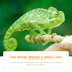 8Pcs Knitted Reptile Mini Hats Adorable Snake Lizard Wearing Adjustable Hats
