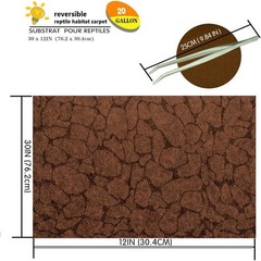 2PCS Reptile Carpet 20 Gallon, Pet Terrarium Liner, Reptiles Cage Mat/Substra…
