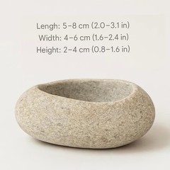 Frog Water Feeding Bowl Natural Stone Handmade Pebble Dish Reptile Accessories