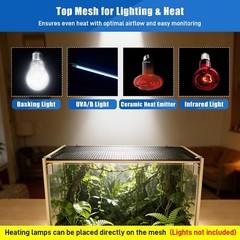 Reptile Terrarium Enclosure 30Gallon Bearded Dragon Tank, 24*16*16inch