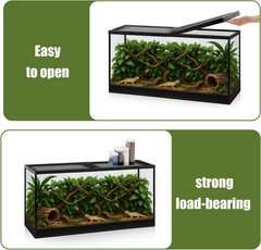 55 Gallon Screen Cover for Hinged Door Pet Reptile Terrarium Screen Cover Large