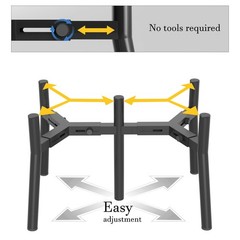 Adjustable Dog Bowl Stand Large Medium Breeds 11 Inch Tall 2in1 Design