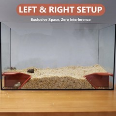 Hermit Crab Underground Hideout Cave Corner 3 In 1 Habitat Shelter Toy Brown