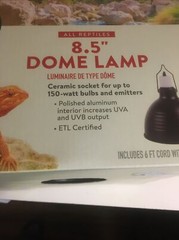 New Thrive 8.5″ Dome Lamp 6ft Cord On/Off Switch 150 Watt Reptiles Lizard Shake