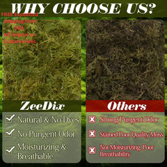 ZeeDix 8 OZ Premium Sphagnum Moss for Reptiles 8oz, 8
