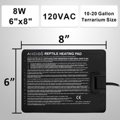 Aiicioo Reptile Heating Pad – Hermit Crab Heater Heat Mat for Reptiles Snake …