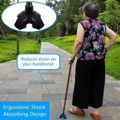 XSL Cane Tips – Heavy Duty Rubbers Self Standing Quad Base Replacement Walkin…