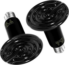 Healsmart 100W Ceramic Heat Bulb 2 Pack No Light Emitter For Reptiles Poultry…