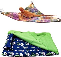 Mechpia Bearded Dragon Tank Accessories, Reptile Bedding Hammock Soft Fabric …