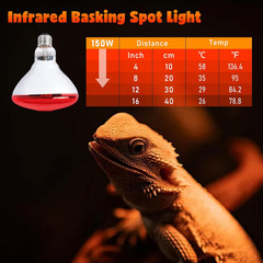 Heat Lamp Bulbs for Chickens, 150W Infrared Heat Lamp 1 Pack, Red Heat Lamp Bulb