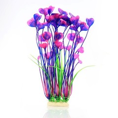 Artificial Aquarium Plants, Purple, 16 inch, 2 Pack | Plastic, Fish Tank Deco…