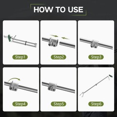 60″ Snake Tongs Collapsible Grabber, Professional Reptile Snake Catcher Wide …