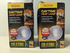 EXO TERRA DAYTIME HEAT LAMP – A19 – 60 WATT – PT-2110. Set Of 2. Brand New.