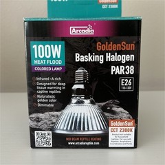 Arcadia GoldenSun Basking Halogen PAR38 100W Heat Flood E26 2300K Colored