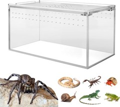 Acrylic Reptile Enclosure 8x4x4in for Tarantulas Lizards Spiders Isopods