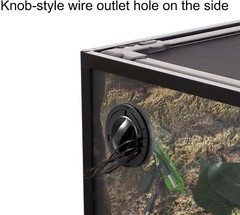 Reptile temperglass Terrarium,Hinge Doors with Screen Ventilation 36”W 18”H 24”D