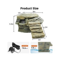 MIXJOY 130GPH Turtle Tank Filter, Ultra-Quiet Turtle Filter with Turtle Baski…