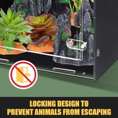 Reptile Tank 8x8x12 Terrarium – PVC Enclosure for Small Reptiles & Invertebrates