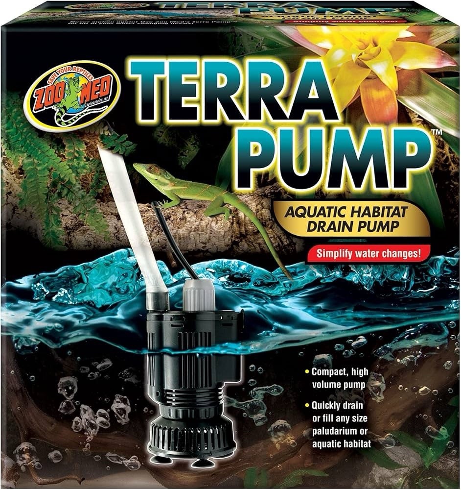 Zoo Med Terra Pump Side Mounting Habitat Drain Pump Powerful
