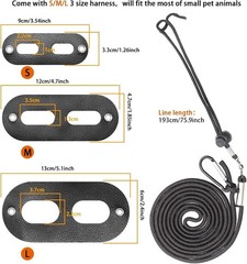 Leather Reptile Harness and Leash Set for Small Pets Amphibians and Lizards