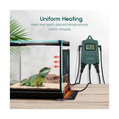 Luxbird Reptile Heating Pad 8×12 Inch with Dual Output Reptile Thermostat LB-…