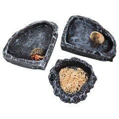 3 Pack Resin Reptile Dish for Food and Water, Hermit Crab Accessories, Hermit…
