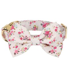 Adjustable Pet Bow Tie and Dog Collar for Small Medium Large Dogs, Puppy Coll…