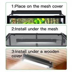 T8 UVB Reptile Light Fixture HO UVB Bulb Lighting Combo Kit, 10.0 UVB Light for