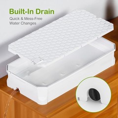 Turtle Tank Kit W/ Lid,Aquatic Habitat Red Eared Slider Cage Small Tortoise