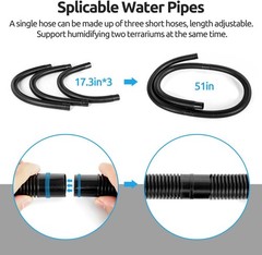 Quiet Reptile Fogger Accessory – Splicable Tubes for Custom Humidity Control