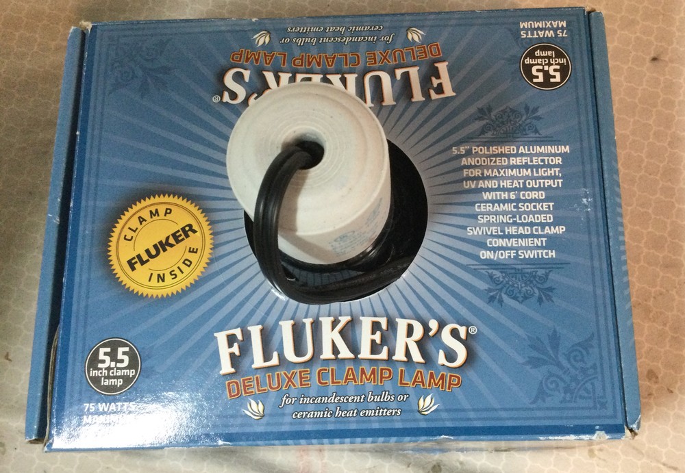 FLUKERS Reptile Deluxe Clamp Lamp 5.5in Inch Clamp Lamp See Description BNB