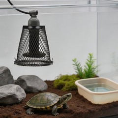 Reptile Anti-Scald Lampshade, Heat Lamp Mesh Cage Lampshade Cover for Turtles
