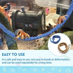 MUYG 2PCS Hermit Crab Climbing Toys,Hermit Crab Rope Ladder Decor Reptile Han…