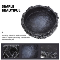 Reptile Bowl Wear-resistant Water Dish Decorative Water Bowl Reptile Accessory