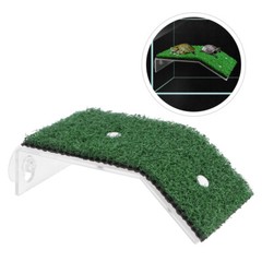 Turtle Drying Platform Simulated Lawn Reptile Tortoise Climbing Ladder
