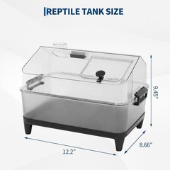 7pcs Reptiles Terrarium Kit w/Lid, Heating Pad, Sand Substratefor Bearded Dragon