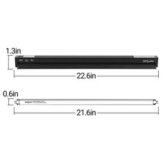 Switchable UVB Light for Reptiles, 24W T5 UVB Light Combo Kit for Tropical & …