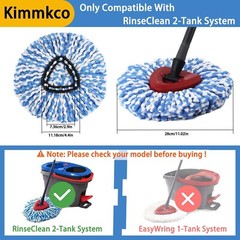 6 Pack Mop Head Replacement for O Cedar Only 2-Tank RinseClean Spin… Fast Ship