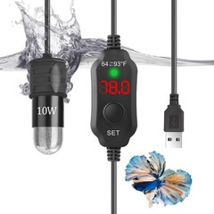 10W Mini Aquarium Heater for up to 1 Gallon Tanks | Super Small 5V/2A USB Fis…