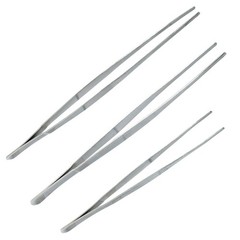 3Pcs Stainless Steel Tweezer Set (8″ 10″ 12″) | Kitchen Tweezers Tongs, Preci…