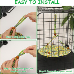 Bearded Dragon Bed, Large Reptile Hammock for Lizard Cage, Gecko & Chameleon Acc
